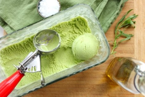 tub of olive oil ice cream 