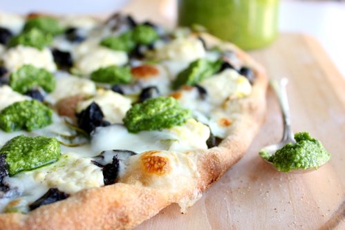 close up of pizza crust