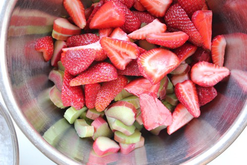 rhubarb and strawberries 