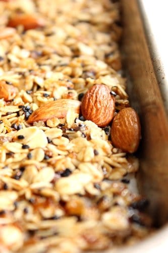 close up of granola 