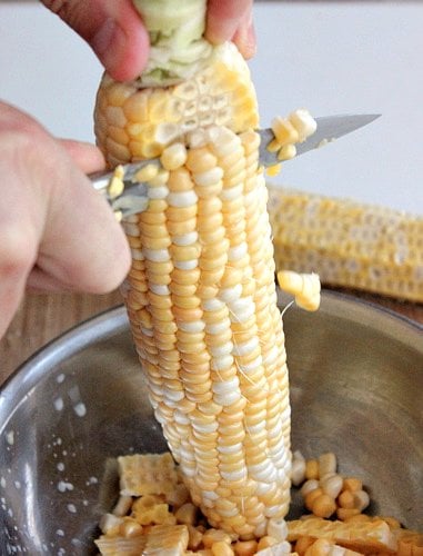 corn cut from cob