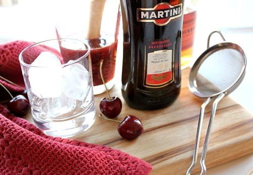 glasses on a chopping board 