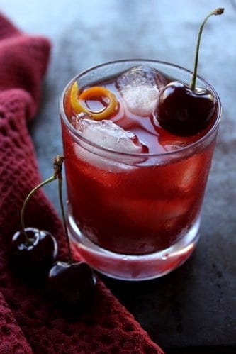 sweet cherry manhattan