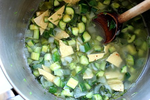 zucchini in a pot 