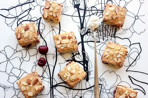 top down shot of cherry scones 