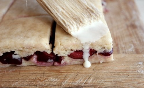 pastry brush on scones 