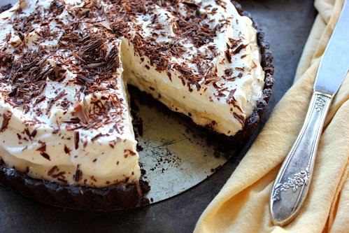chocolate banan cream tart 