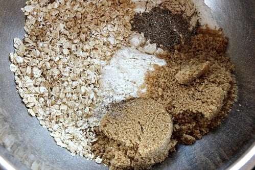 dry ingredients in a bowl 