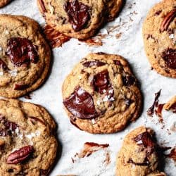 Soft and Chewy Gluten Free Chocolate Chip Cookies with Brown Butter and Flaky Salt