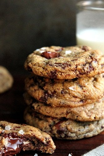 stack of GF Chocolate Chip Cookies