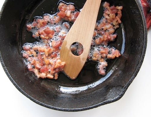 bacon frying 