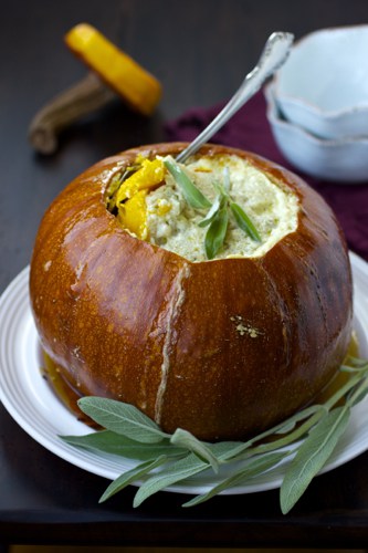 gruyere bread pudding baked pumpkin 