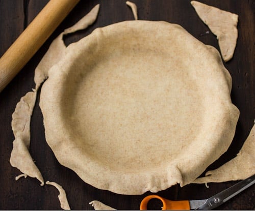 all butter pie crust in a pan 