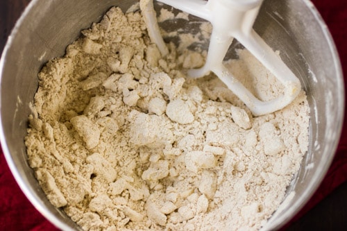 dough in a mixer 