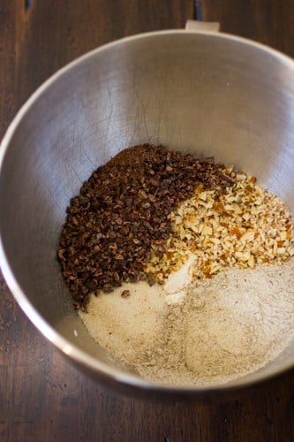 dry ingredients in a bowl 