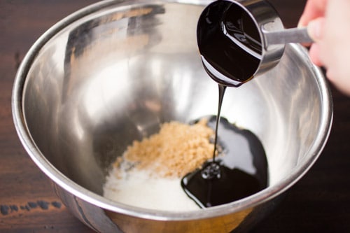 molasses being poured 