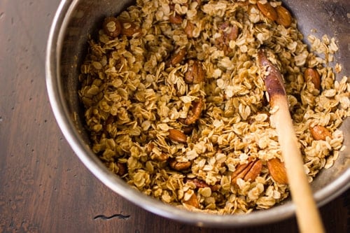 granola in a bowl 