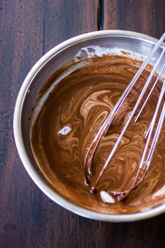 truffle mix being stirred 