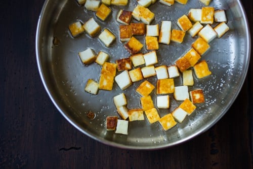 paneer cooking in a pot 