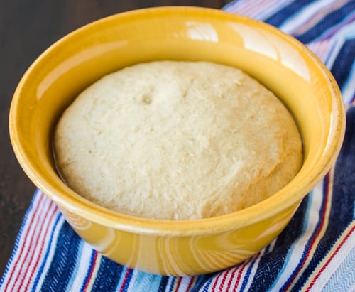dough in a bowl rising