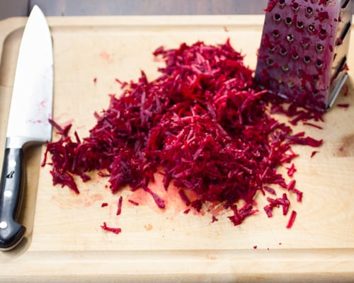 grated beets 