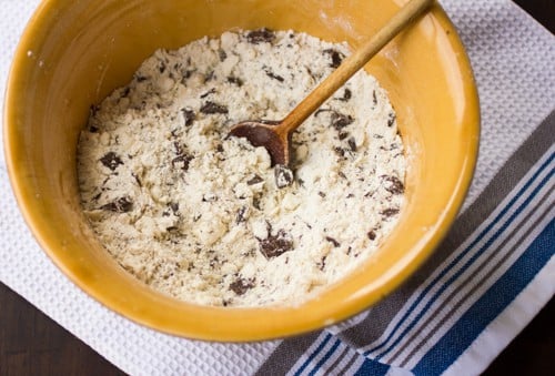 scone dough being mixed 