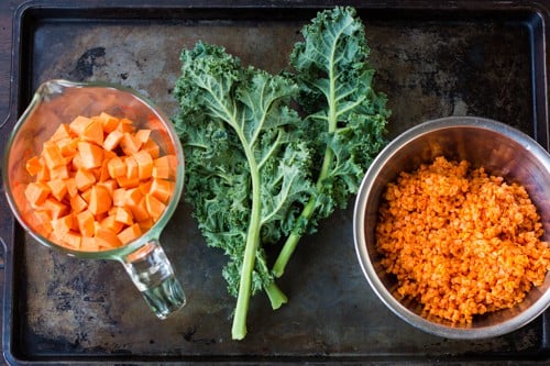 sweet potato and kale 