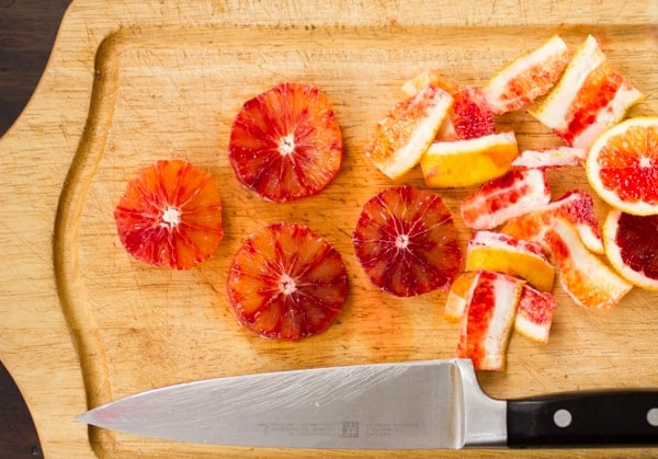 chopped citrus fruit 