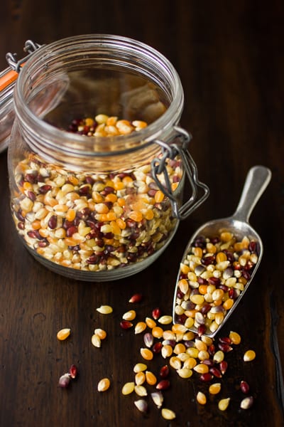 popcorn in a jar