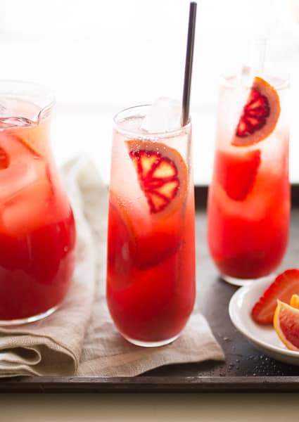 Strawberry Limeade Rum Punch, Pitcher Cocktail