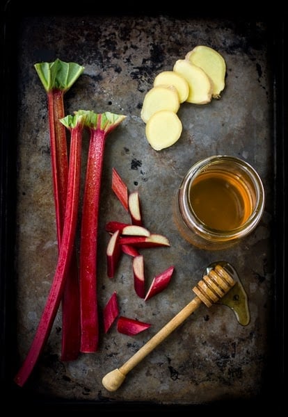 sticks of rhubarb 