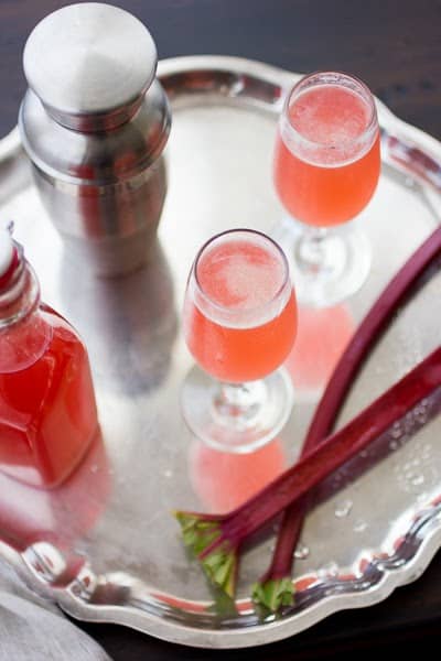 top down shot of glasses of gin cocktail 