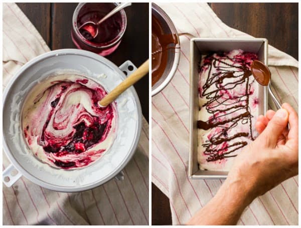 ice cream being mixed 