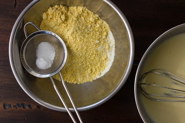 dry ingredients in a bowl 