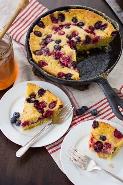 skillet berry cornbread 