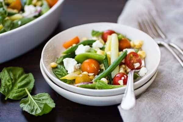 3 bean salad in a bowl 