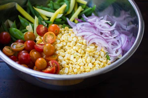 veg in mixing bowl 