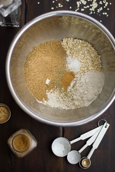 dry ingredients in a bowl 