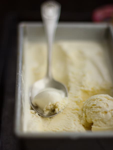 tub of Crème Fraîche Ice Cream