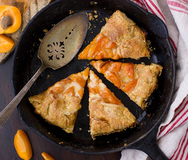 overhead shot (Gluten-Free!) Late-Season Apricot and Mascarpone Galette