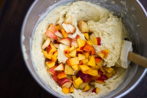 cake and fruit mixed in bowl 