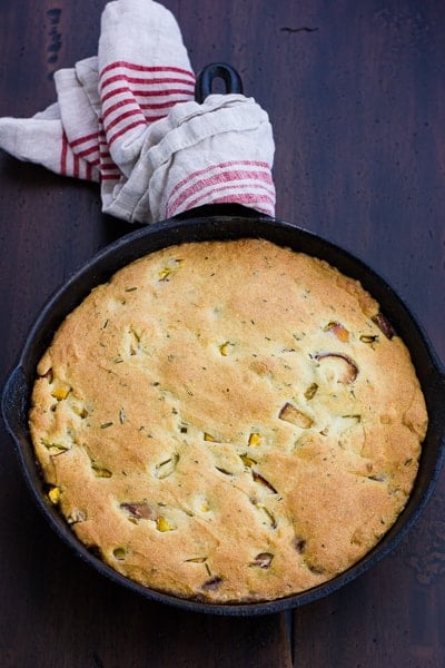 cake in skillet 