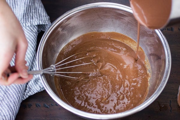 chocolate mix in bowl 