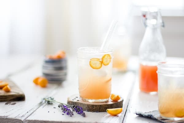 Lavender Kumquat Shrub on table 