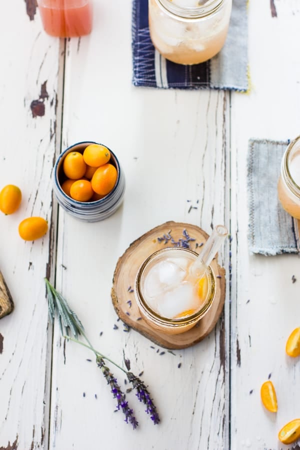 top down shot of Lavender Kumquat Shrub 