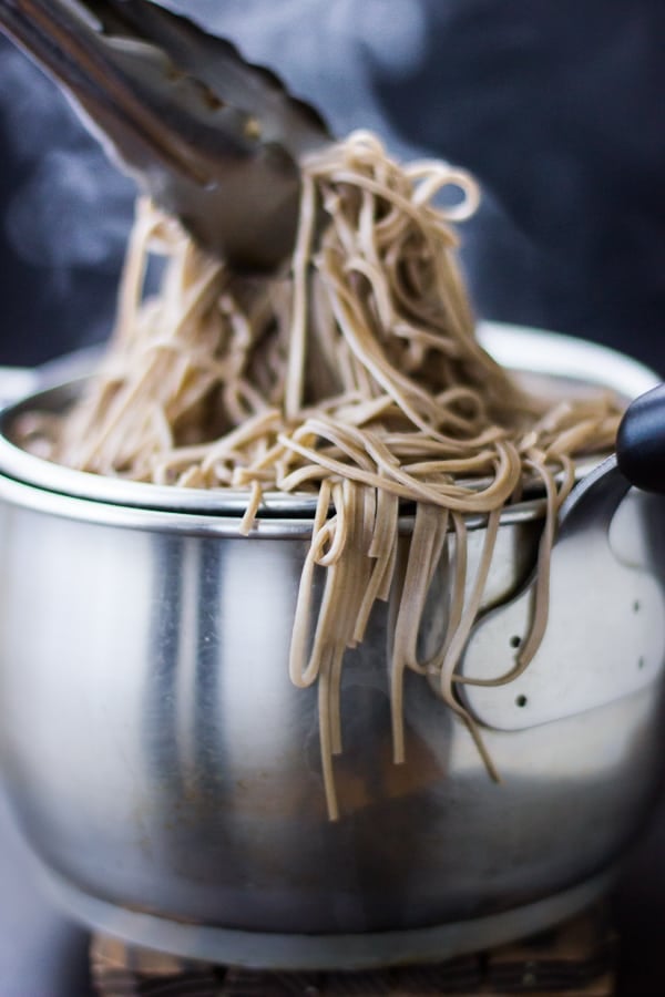 Miso and Soba Noodle Soup with Roasted Sriracha Tofu and Shiitake ...