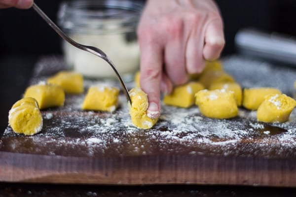 fork pushing gnocchi 