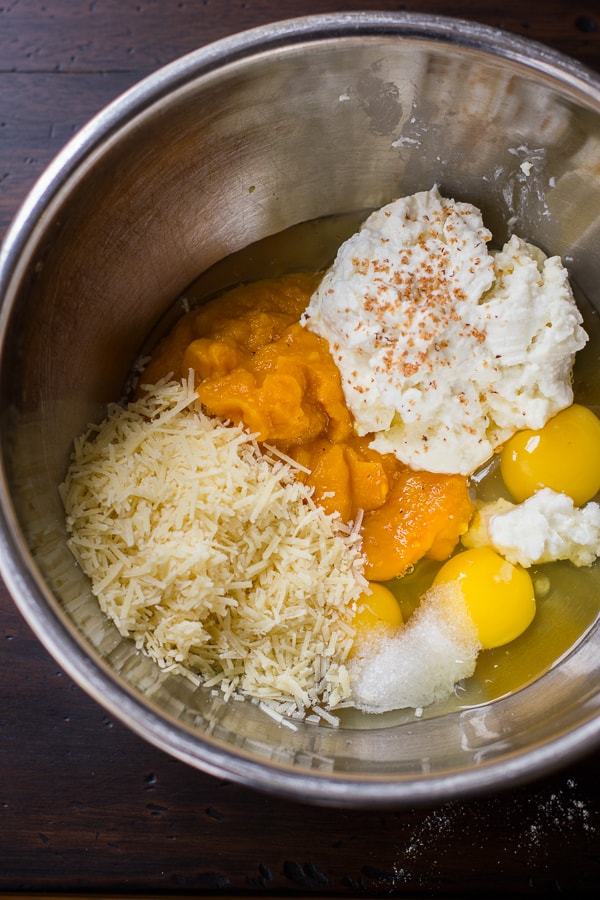 cheese and eggs in bowl 