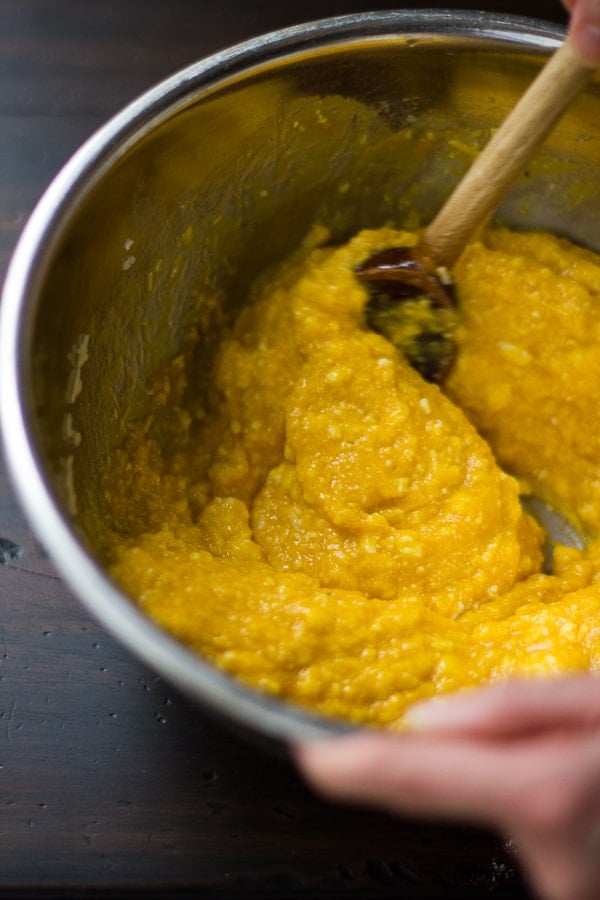 wet mix in bowl