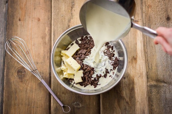 butter and chocolate in a bowl 